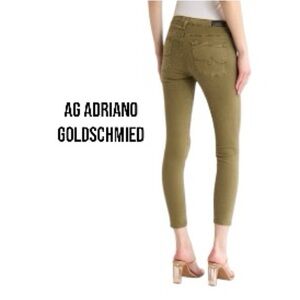 AG Abbey Mid Rise Super Skinny Ankle | Olive Green | Super Soft | Women’s 28